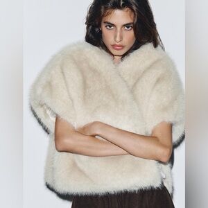 NWT Zara Faux Fur Vest